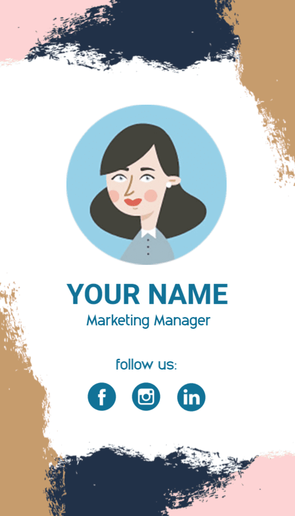 Artistic Watercolor Graphic Designer Business Card Template
