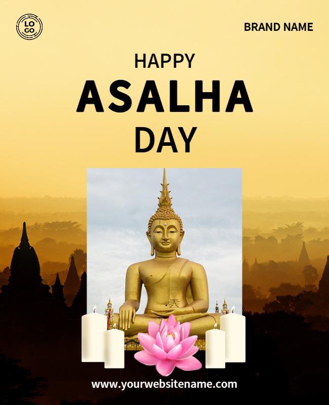 Asalha Day Celebration Religious Flyer Template