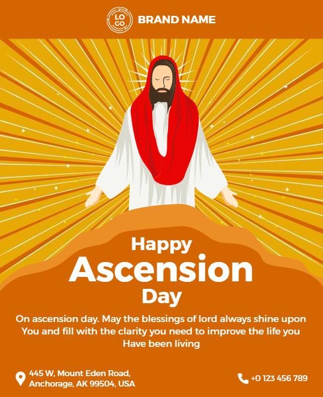 Ascension Day Celebration Flyer Template