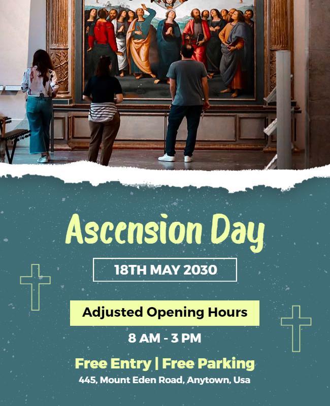 Ascension Day Religious Event Flyer Template