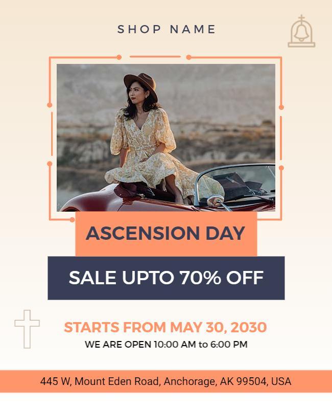 Ascension Day Sale Event Flyer Template