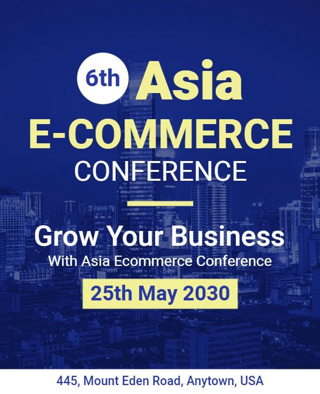 Asia E Commerce Business Conference Flyer Template