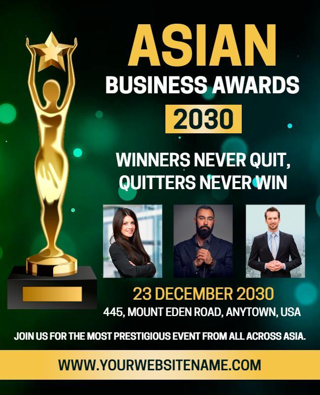 Asian Business Awards Event Flyer Template