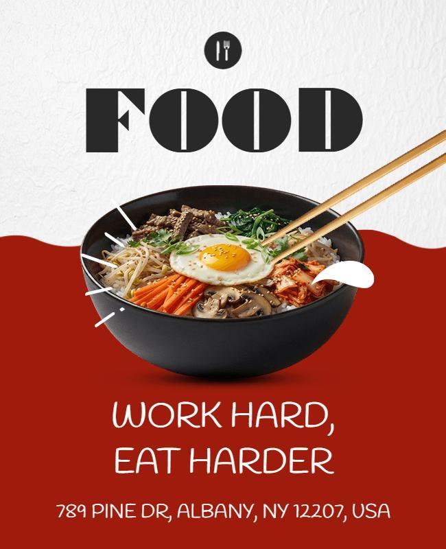 Asian Cuisine Restaurant Promotion Poster Template