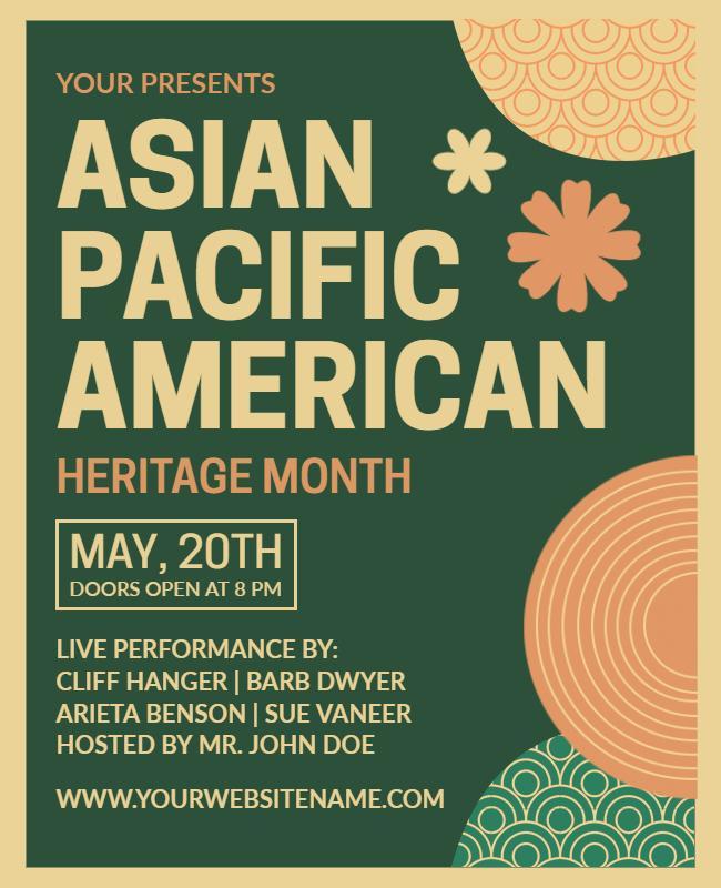 Asian Pacific American Heritage Month Event Flyer Template