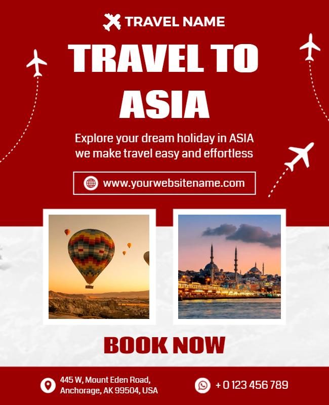 Asian Travel Adventure Promotion Flyer Template