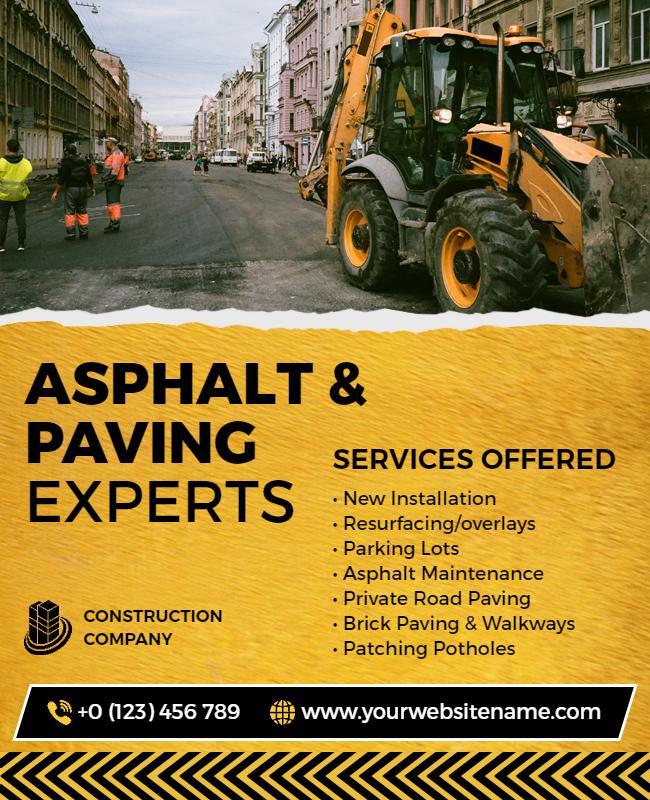 Asphalt and Paving Services Flyer Template