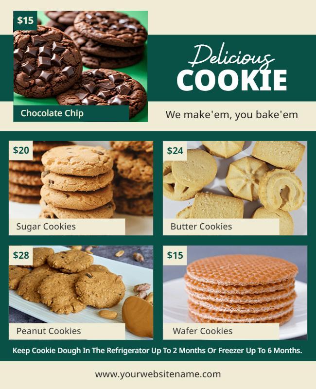 Assorted Cookie Selection Flyer Template