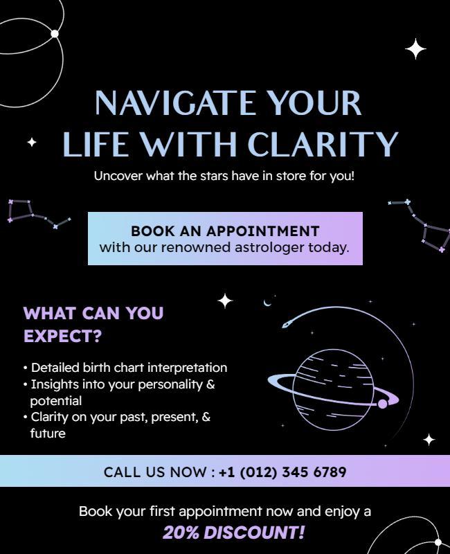 Astrology Consultation Service Promotion Flyer Template