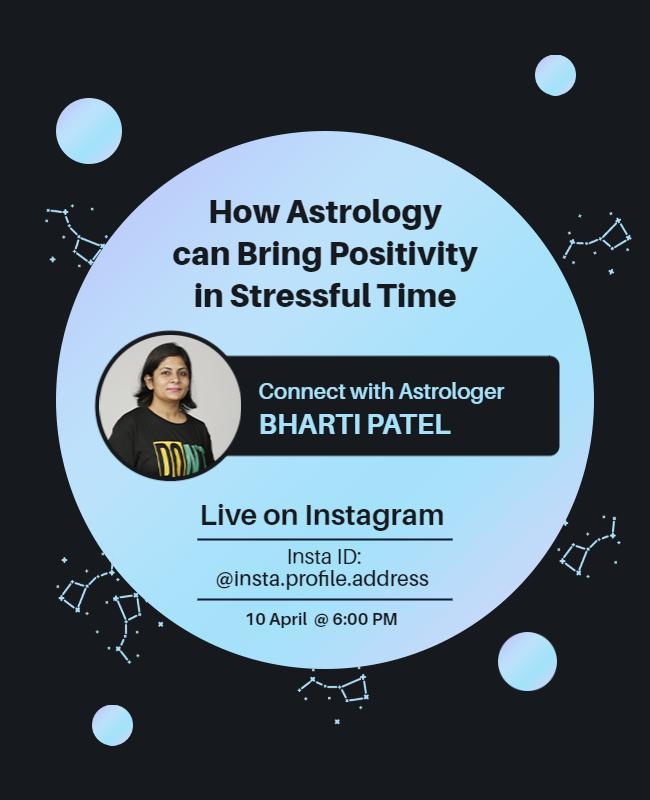 Astrology Wellness Webinar Instagram Flyer Template