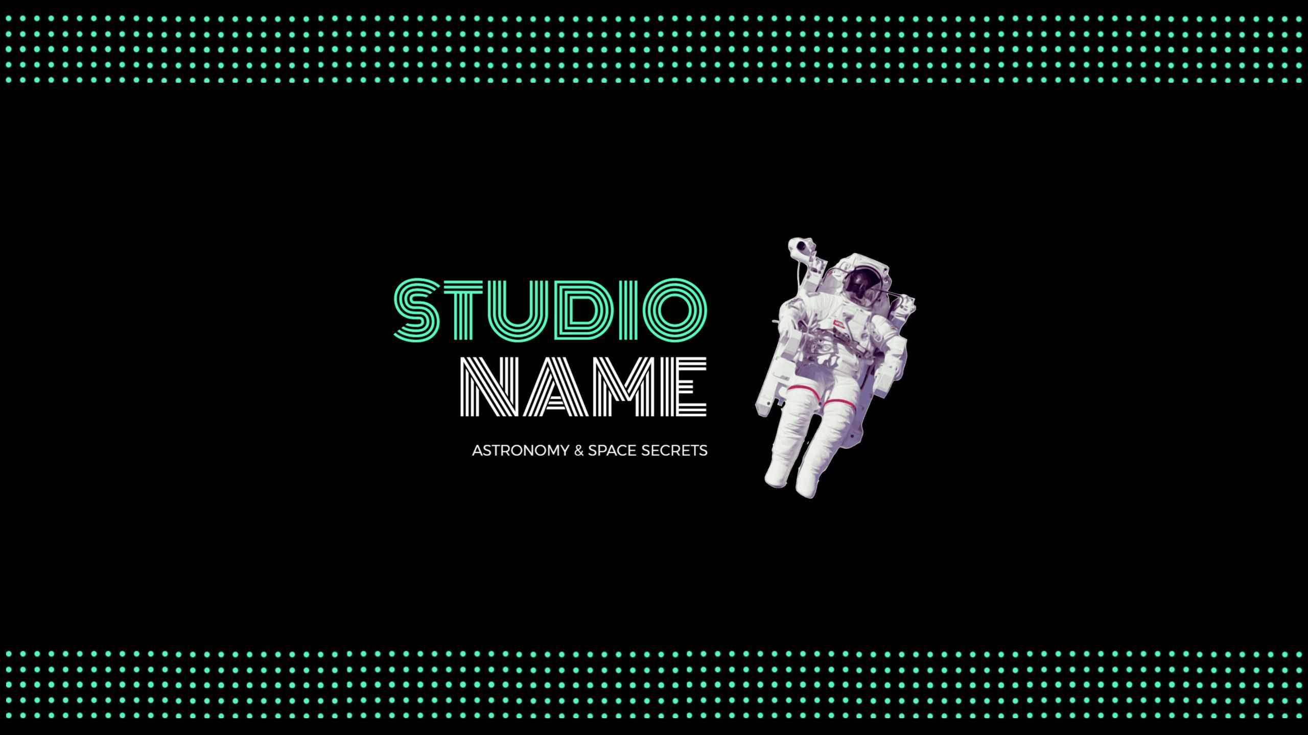Astronaut Exploring the Universe in YouTube Banner Template