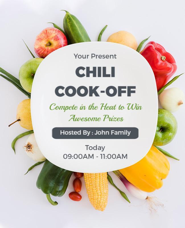 Athens Gray and Athens Gray Chili Cook Off Flyer Template