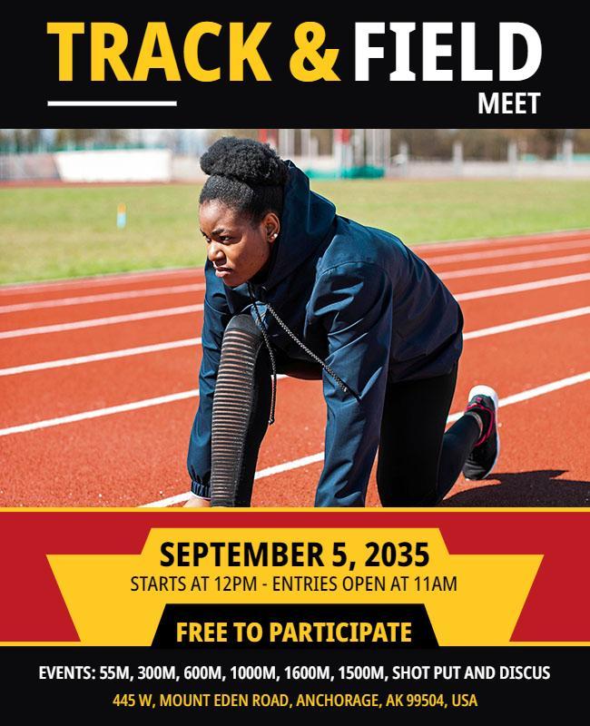 Athletic Track and Field Event Flyer Template