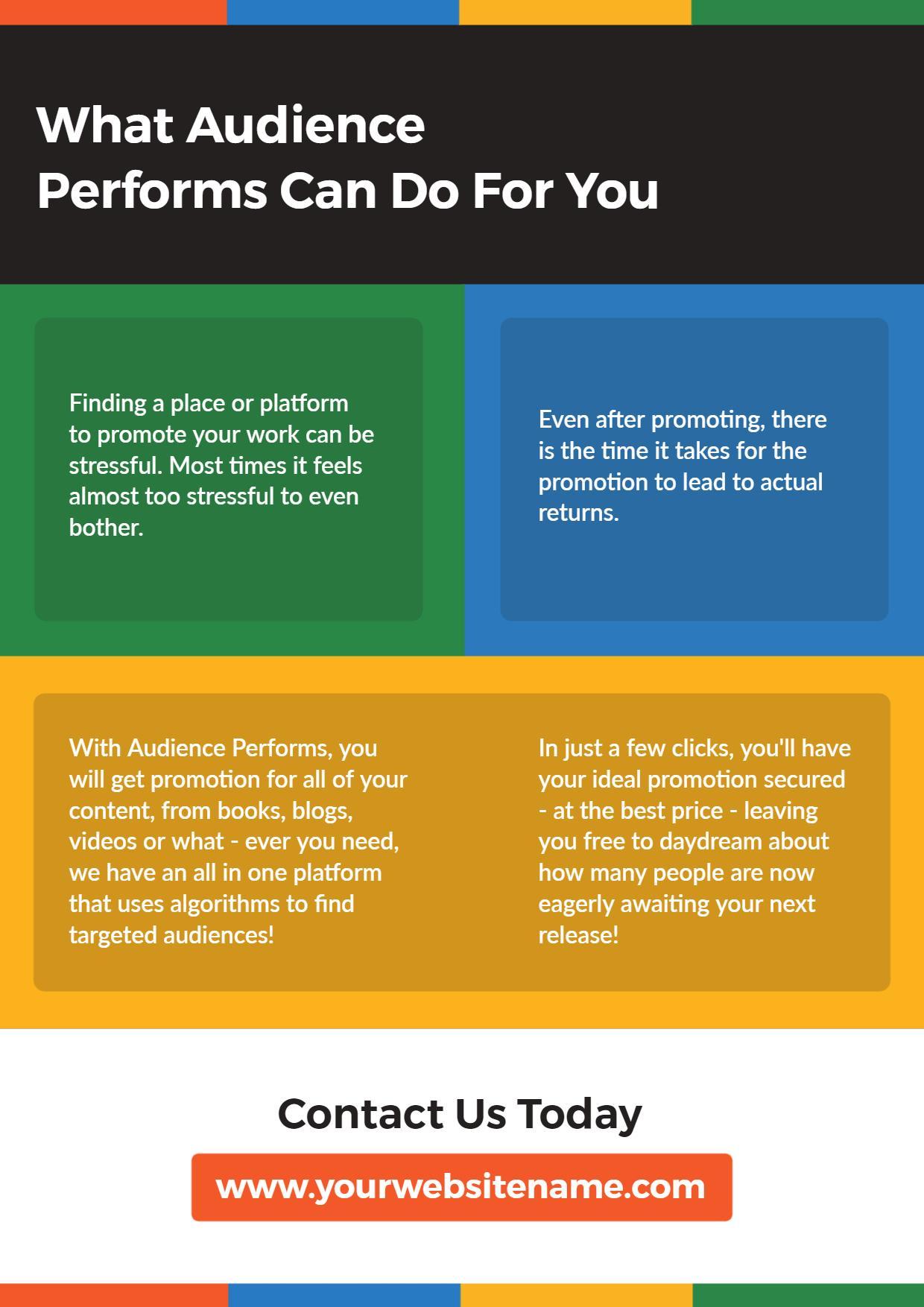 Audience Promotion Services Information Flyer Template