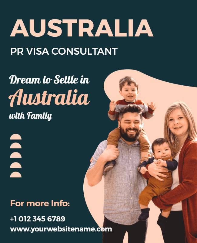 Australia Family Visa Consultation Flyer Template