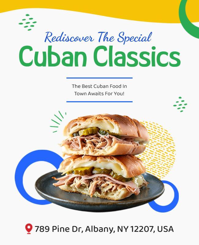 Authentic Cuban Food Special Deals Flyer Template