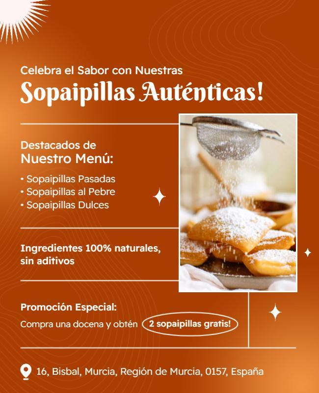 Authentic Sopaipillas Restaurant Promotion Flyer Template