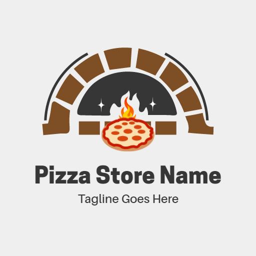 Authentic Wood-Fired Oven Featuring Gourmet Pizza Logo Template