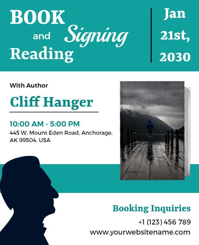Author Book Signing and Reading Event Flyer Template