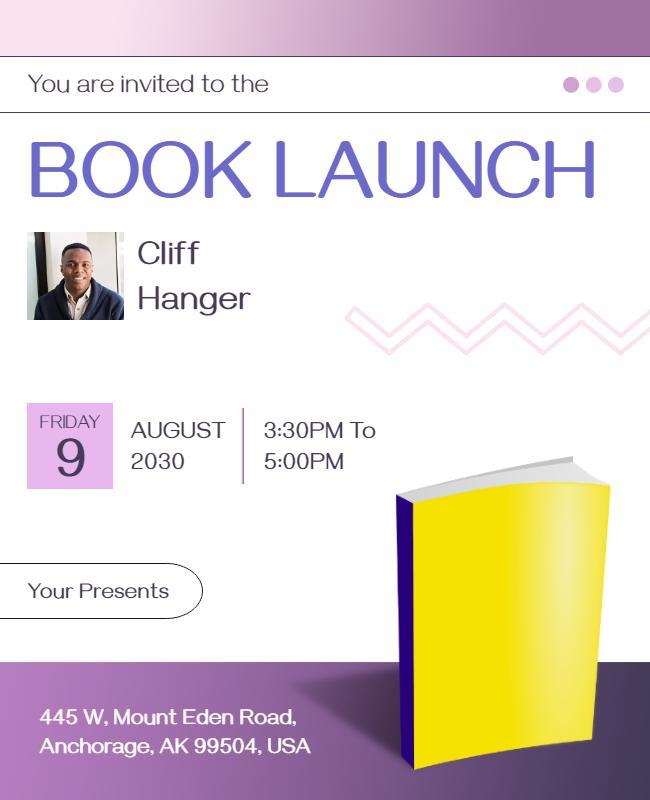 Author Meetup Book Launch Event Flyer Template