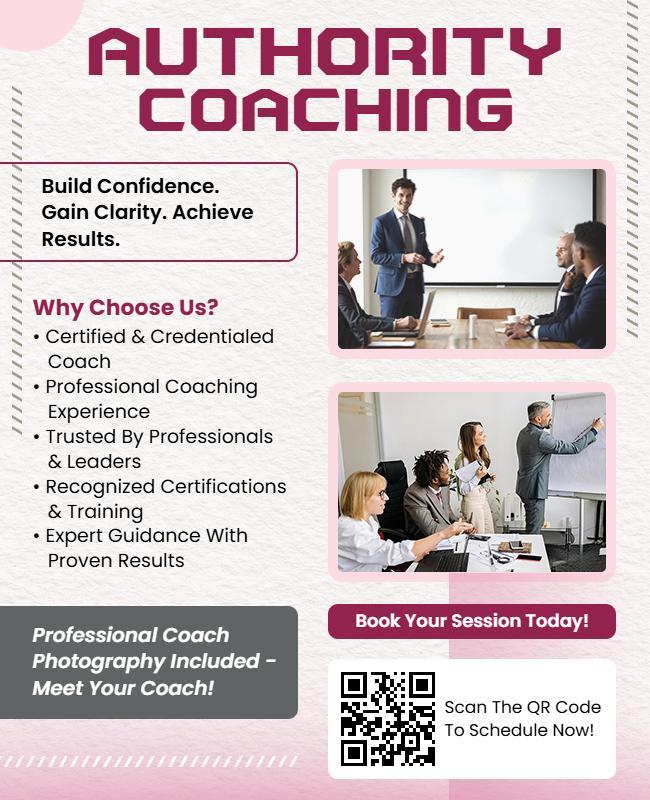 Authority Coaching Business Workshop Flyer Template