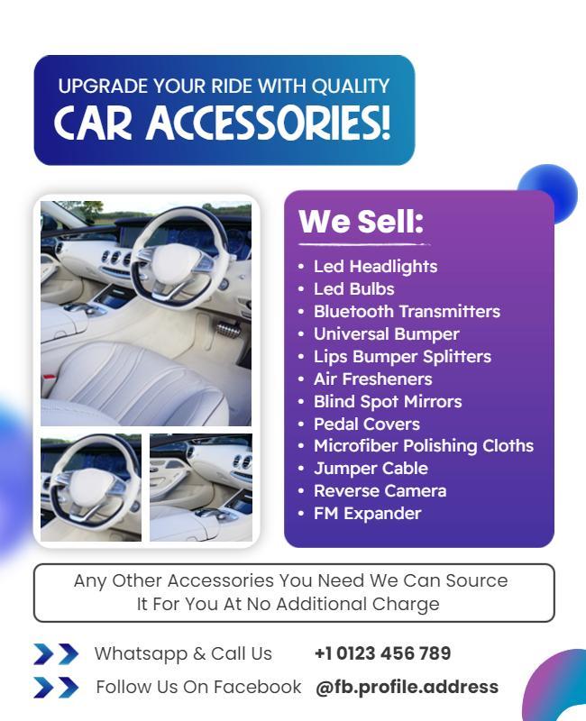 Automotive Car Accessories Promotion Flyer Template