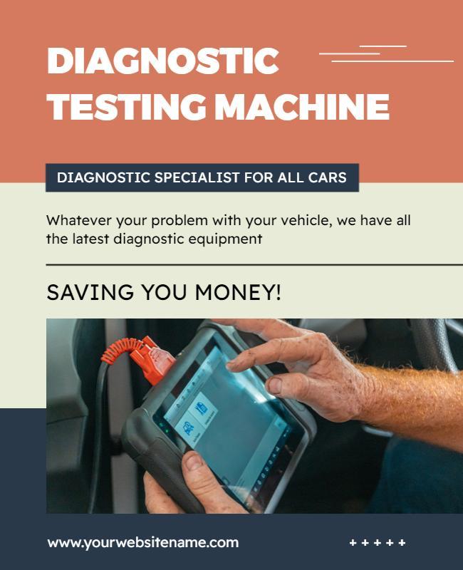 Automotive Diagnostic Testing Services Flyer Template