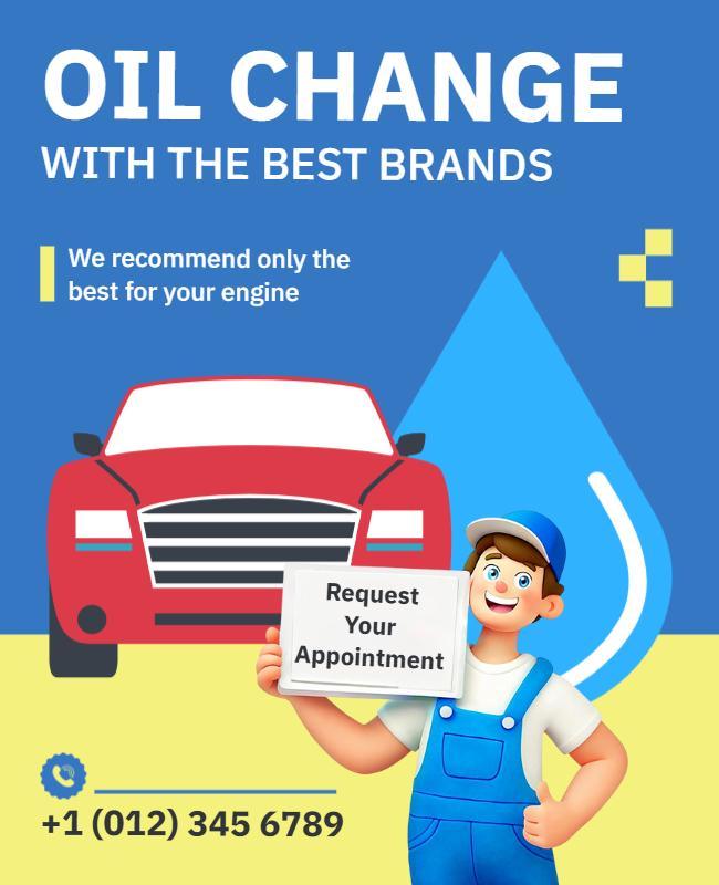 Automotive Oil Change Service Flyer Template