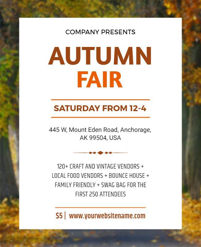 Autumn Craft and Vintage Fair Flyer Template