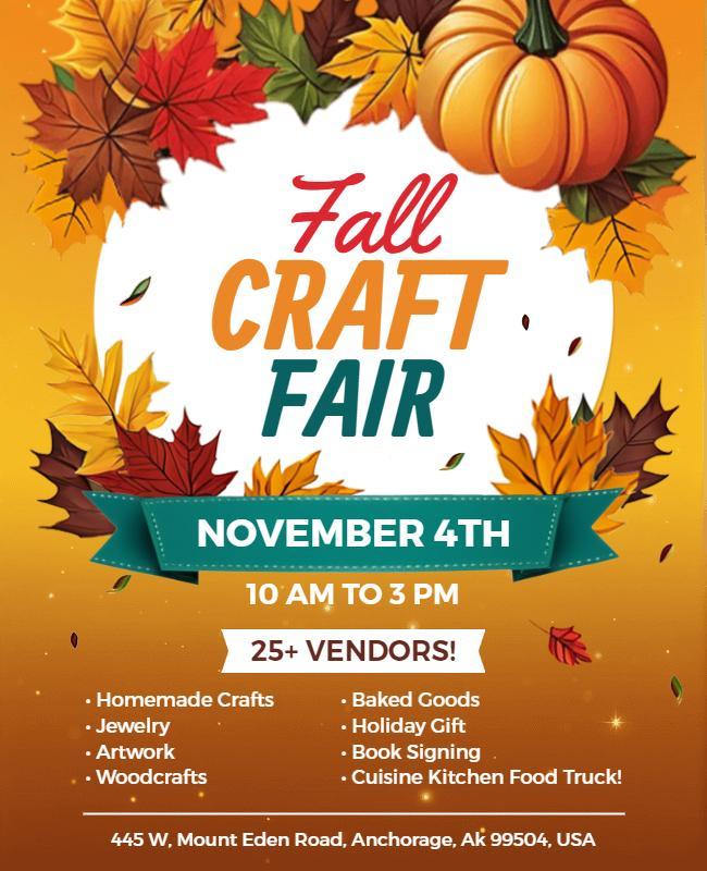 Autumn Craft Fair Event Flyer Template