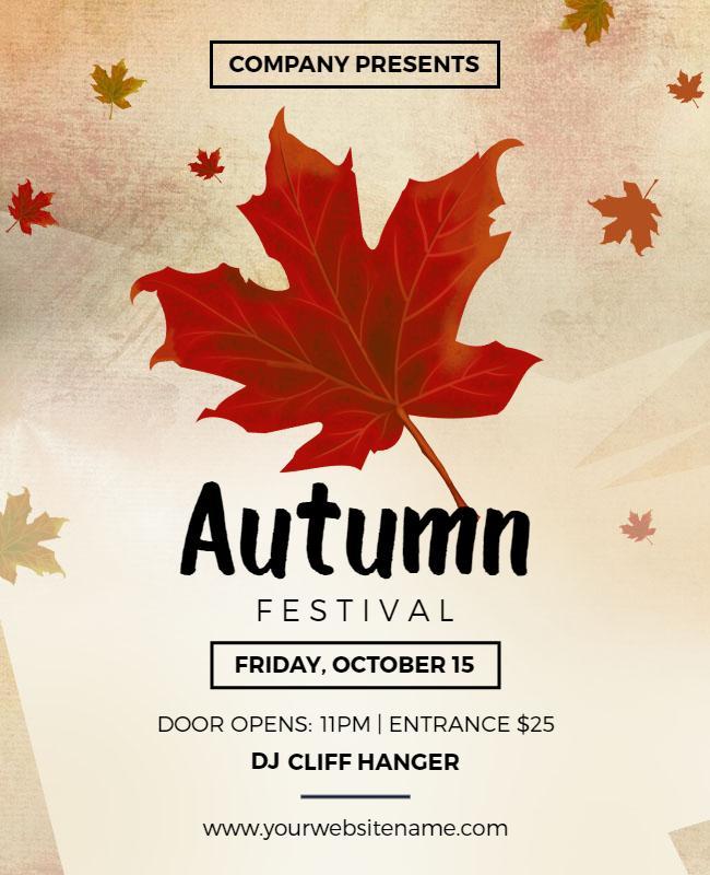 Autumn Festival Celebration Event Flyer Template