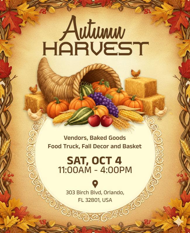 Autumn Harvest Festival Event Flyer Template