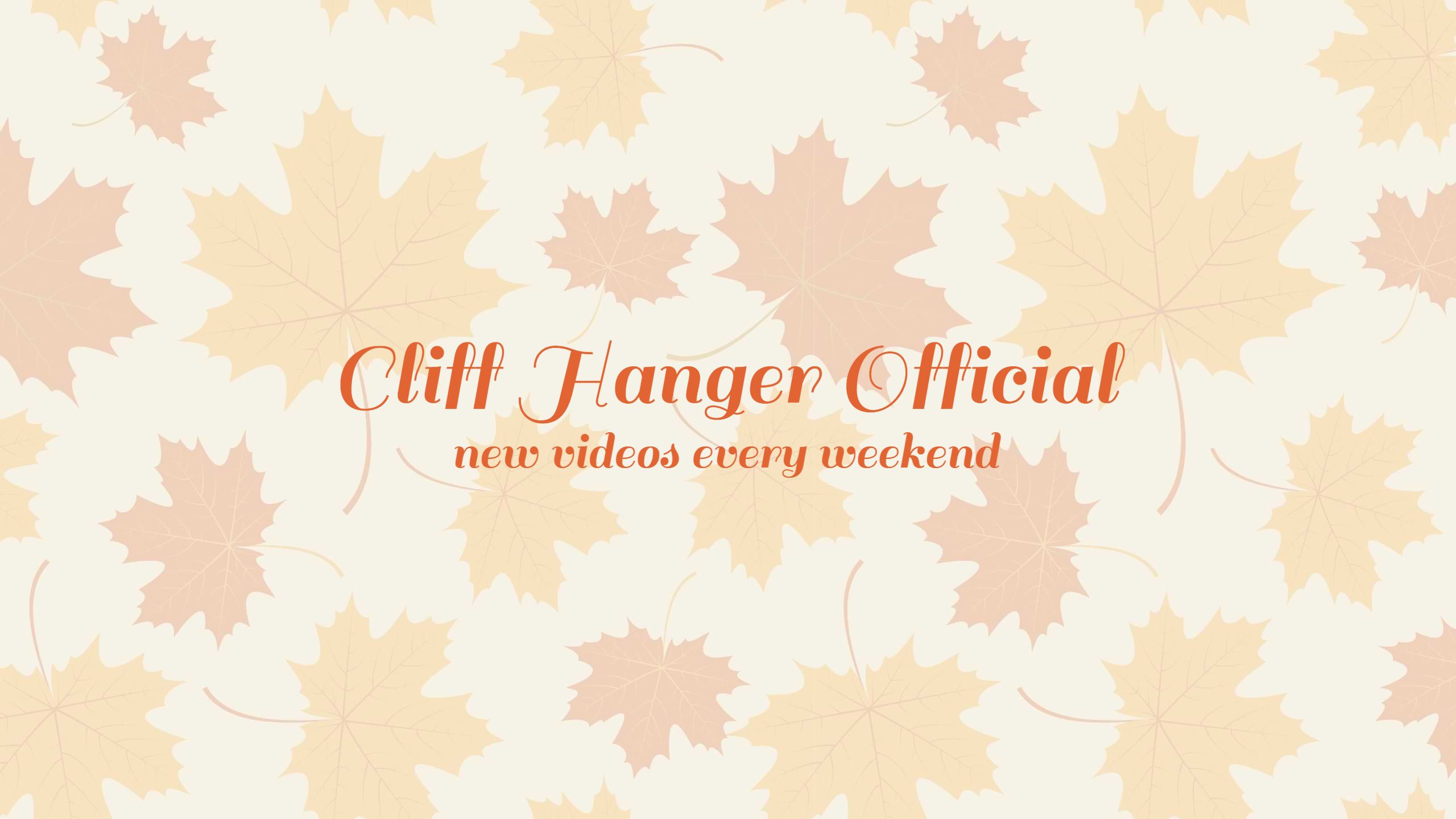 Autumn Leaves Design with Soft Cream Background YouTube Banner Template