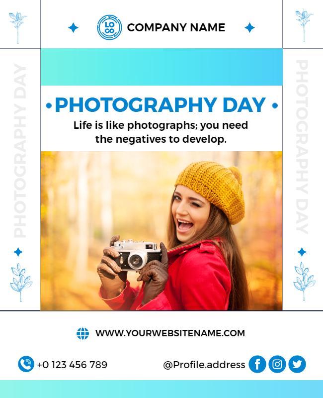 Autumn Photography Event Announcement Flyer Template