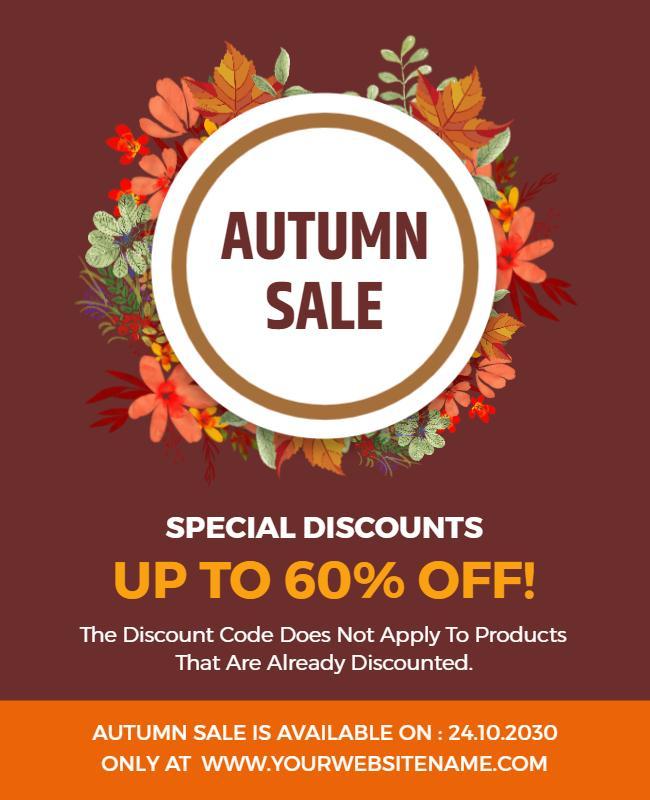 Autumn Sale Special Discounts Flyer Template