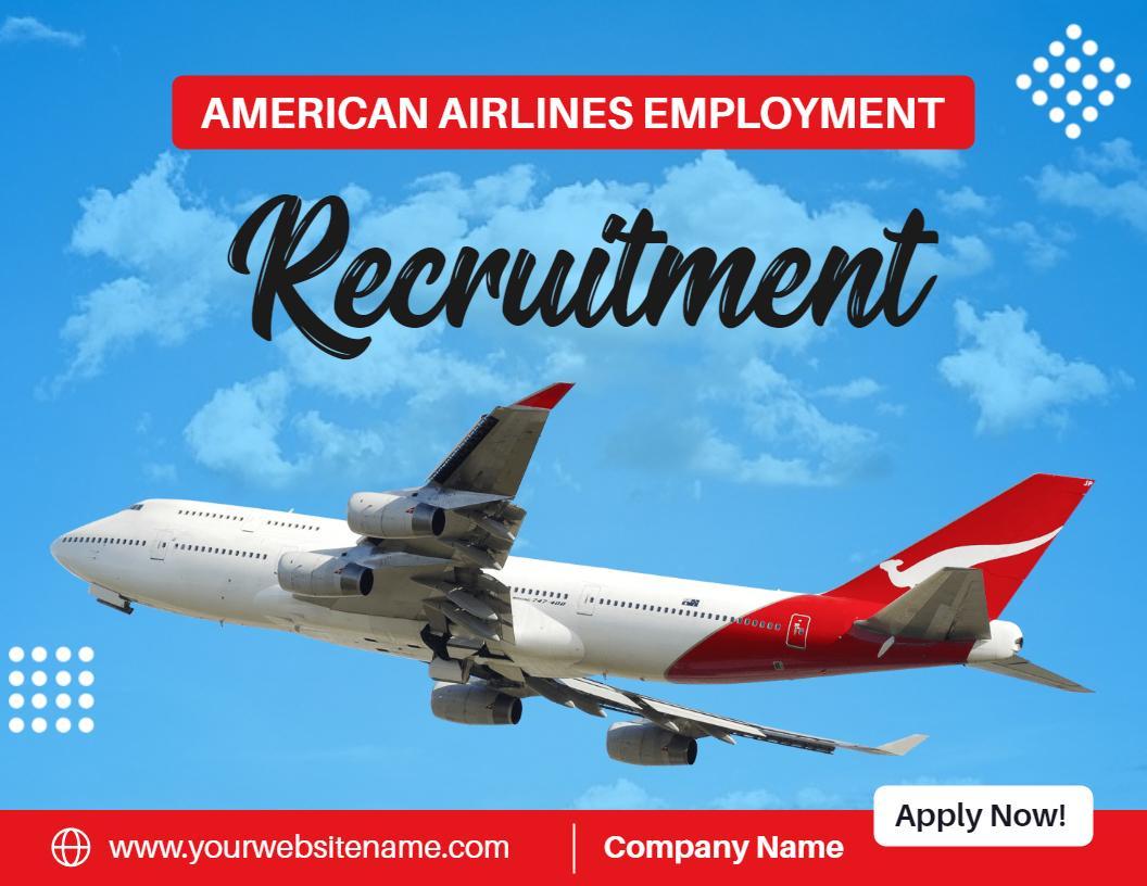 Aviation Recruitment American Airlines Employment Brochure Template