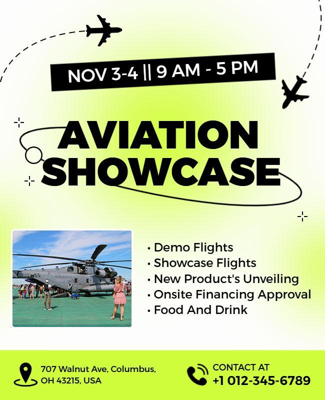 Aviation Showcase Event Flyer Template