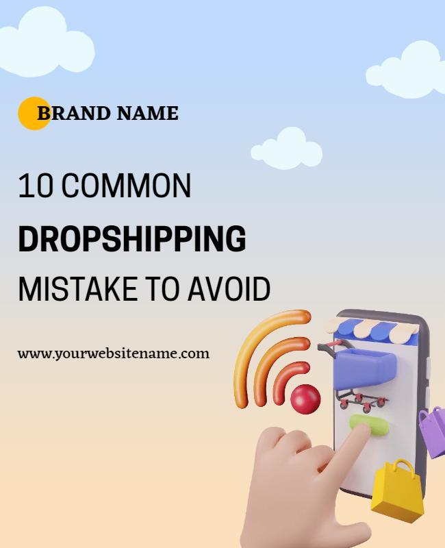 Avoid Common Dropshipping Mistakes Flyer Template