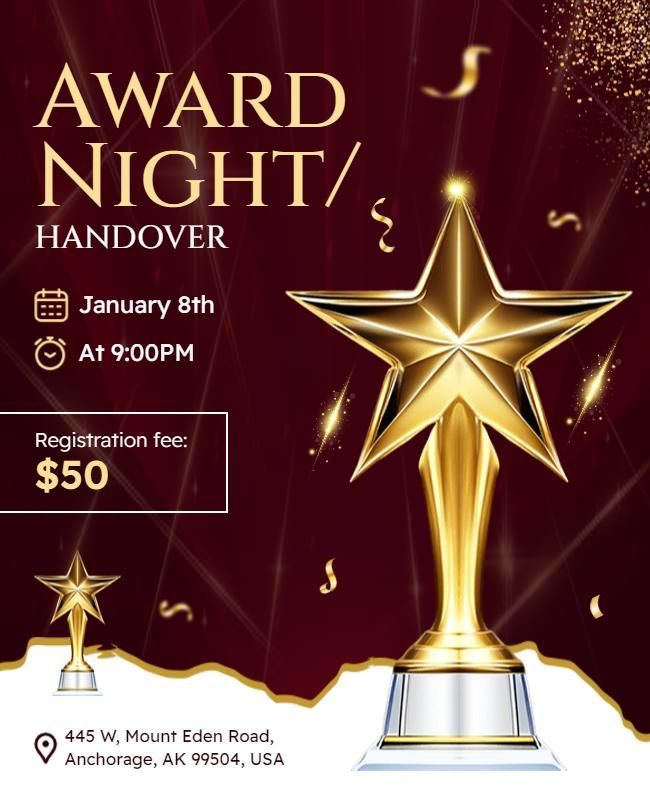 Award Night Ceremony Celebration Flyer Template