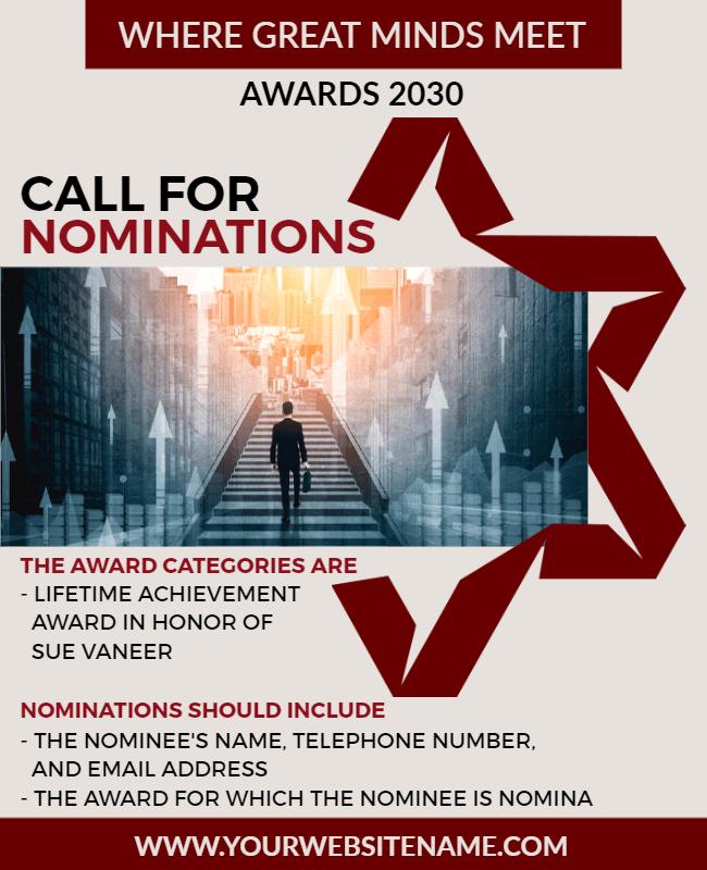 Award Nominations Announcement Flyer Template