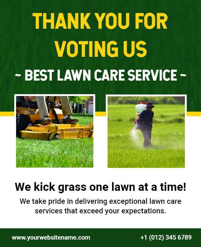 Award Winning Lawn Care Service Flyer Template