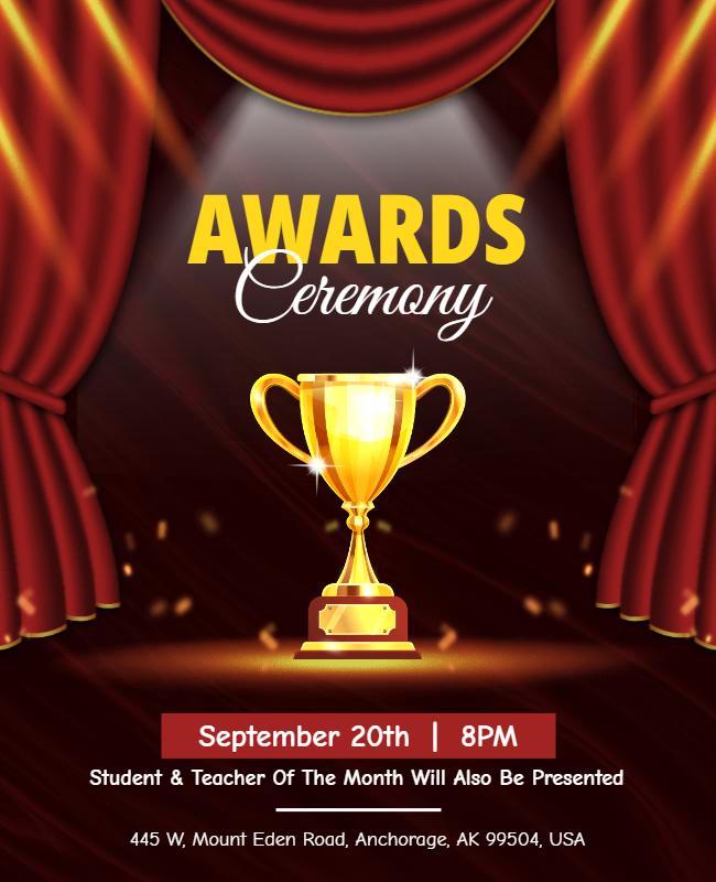 Awards Ceremony Celebration Flyer Template