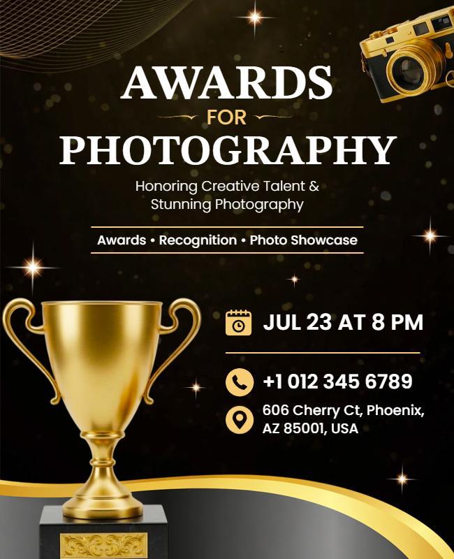 Awards Ceremony for Photography Poster Template