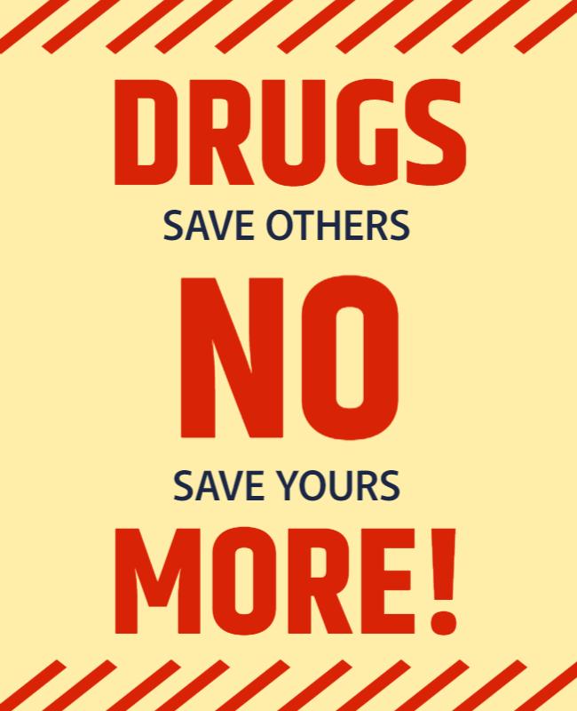 Awareness Campaign Against Drug Abuse Poster Template