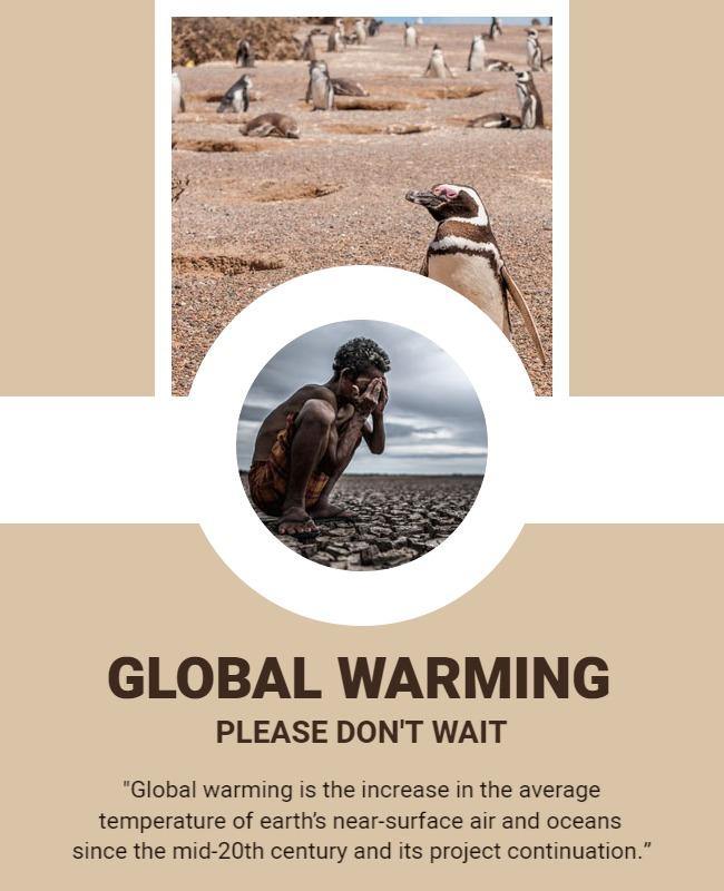 Awareness Focused Global Warming Conservation Poster Template