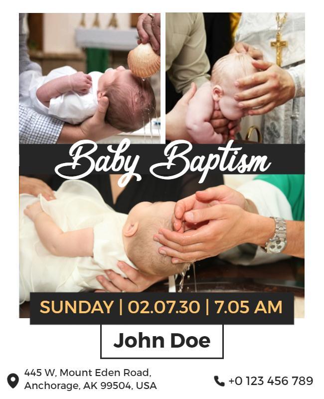 Baby Baptism Ceremony Event Flyer Template