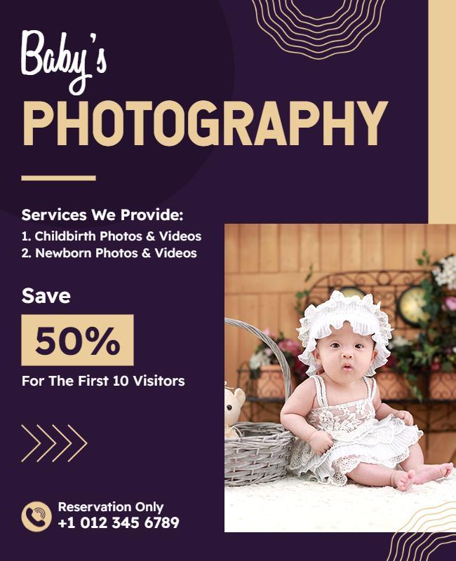 Baby Photography Discount Offer Flyer Template