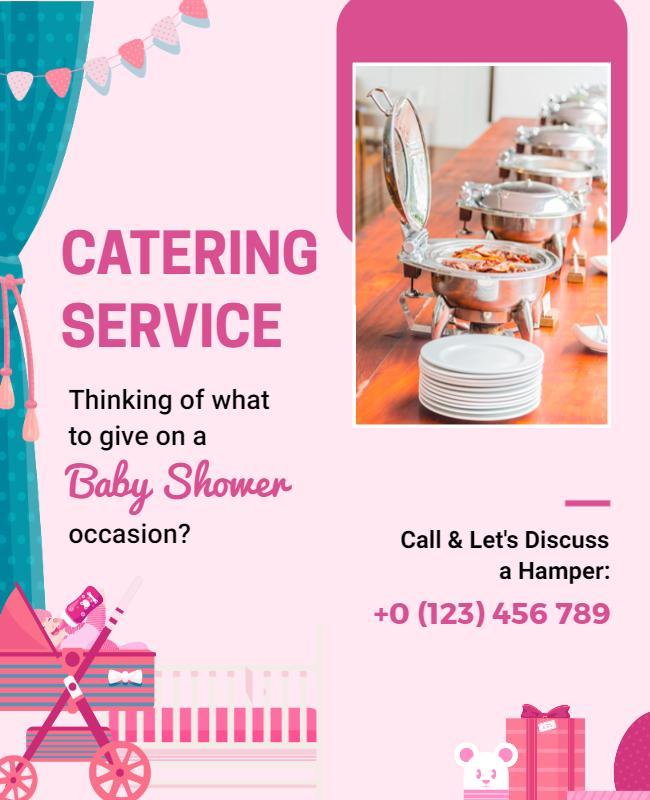 Baby Shower Catering Service Flyer Template