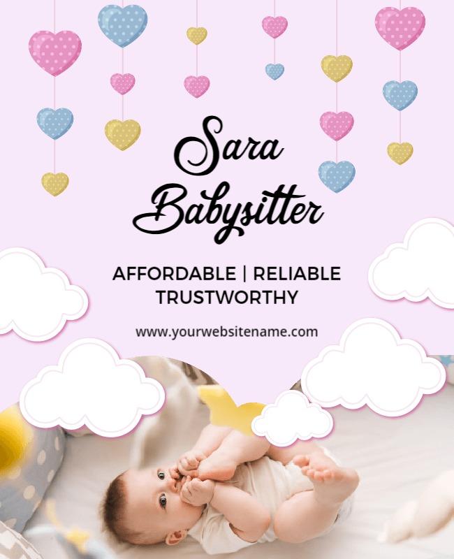 Babysitter Services Promotional Flyer Template