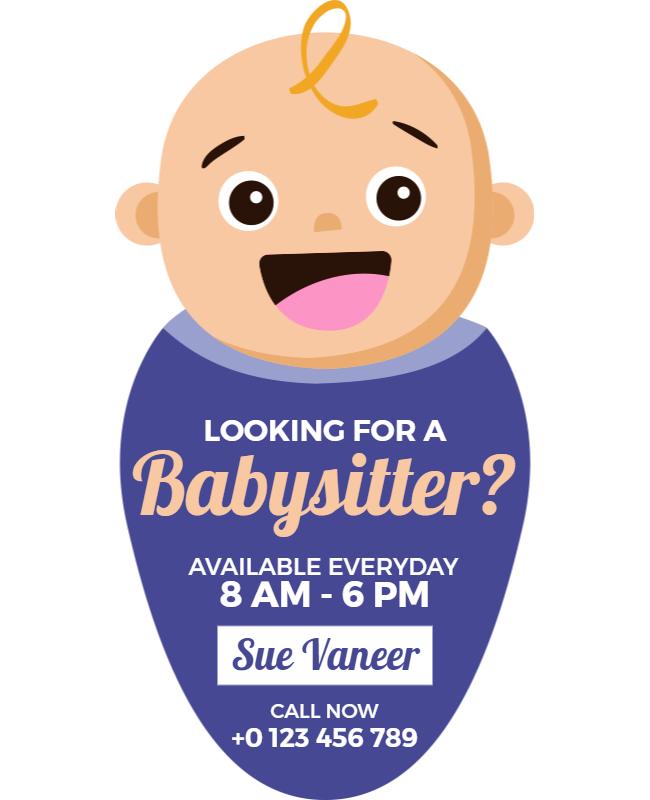 Babysitting Services Advertisement Flyer Template